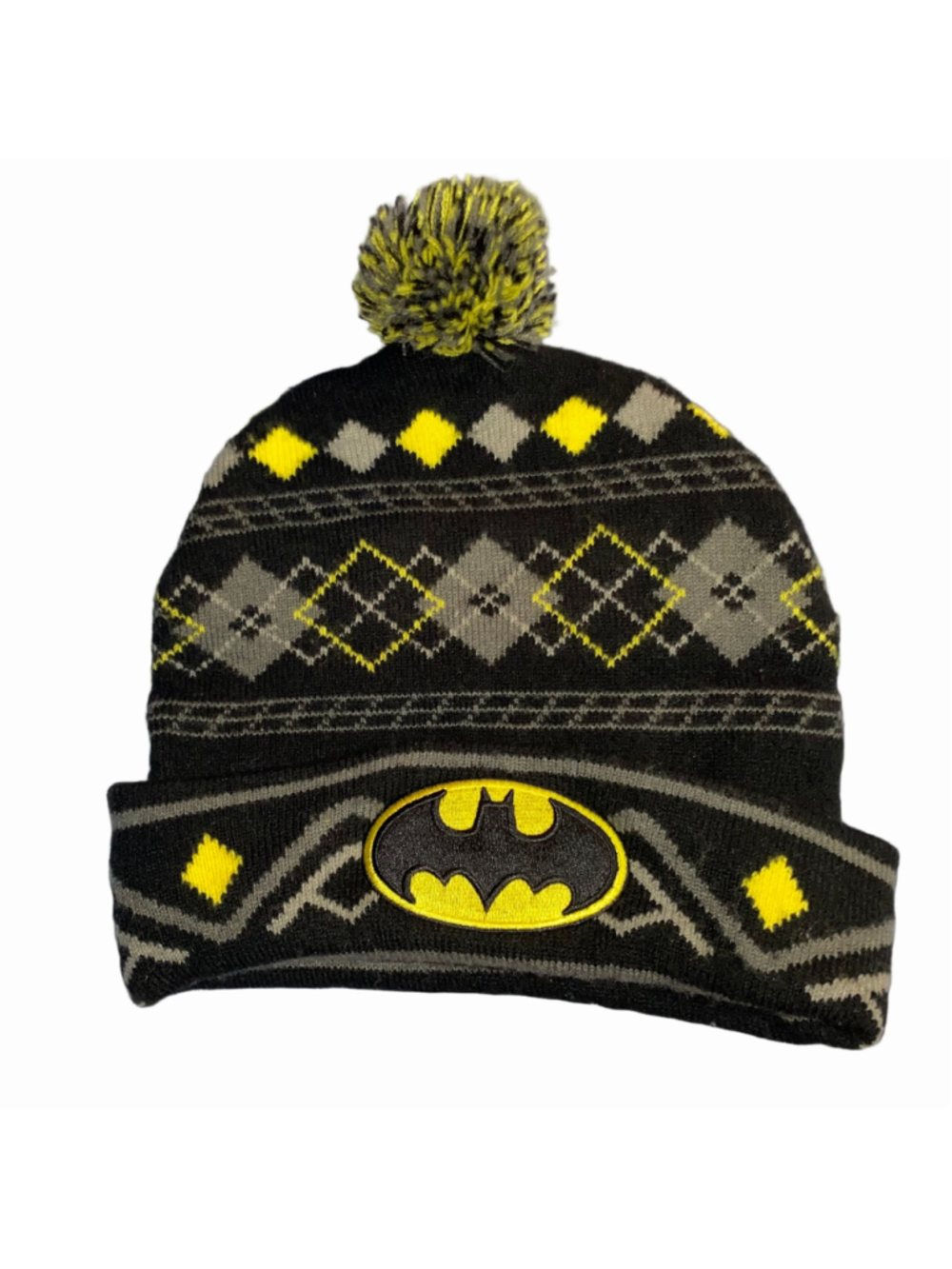 Boys DC Comics Batman Beanie Hat One Size Black Yellow